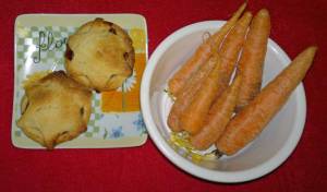 mince pie and carrots